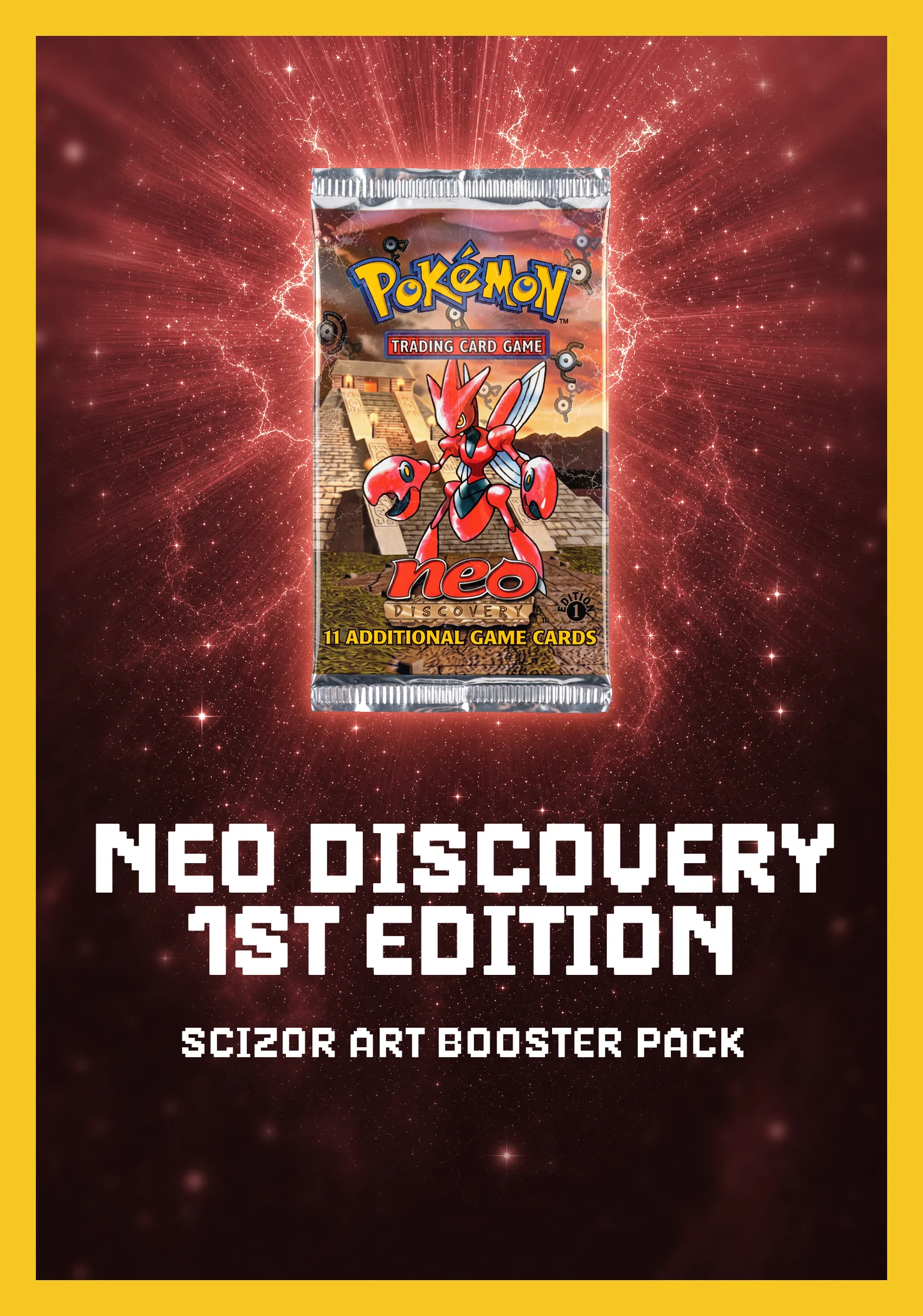Neo Discovery 1st Edition Booster Pack (Scizor Art)