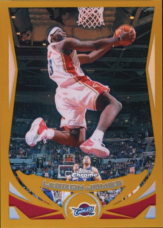 2004 Topps Chrome #23 LeBron James Gold Refractor · Sports Graded Singles · PSA 9