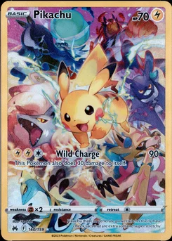 2023 Pokemon Sword and Shield Crown Zenith #160 Full Art / Pikachu