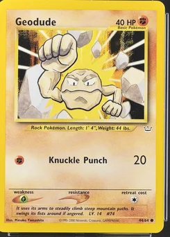 2001 Pokemon Neo Revelation - Unlimited 44/64 Geodude