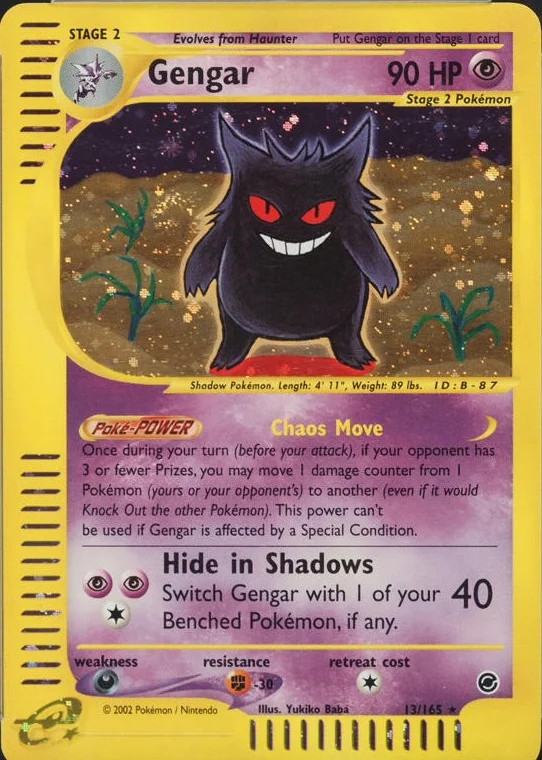 2002 Pokemon Expedition #13 Gengar-Holo · Pokemon Graded Singles · PSA 10