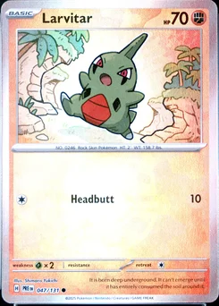 2025 Pokemon Pre En-Prismatic Evolutions #047 Larvitar Master Ball Reverse Holo