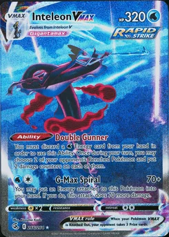 2021 Pokemon Sword & Shield Fusion Strike #266 Full Art / Inteleon Vmax Secret