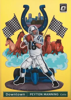 2021 Panini Donruss Optic Downtown #DT18 Peyton Manning Gold