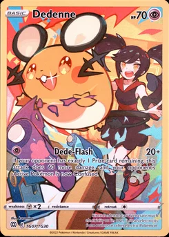 2022 Pokemon Sword & Shield Brilliant Stars #TG07 Full Art / Dedenne