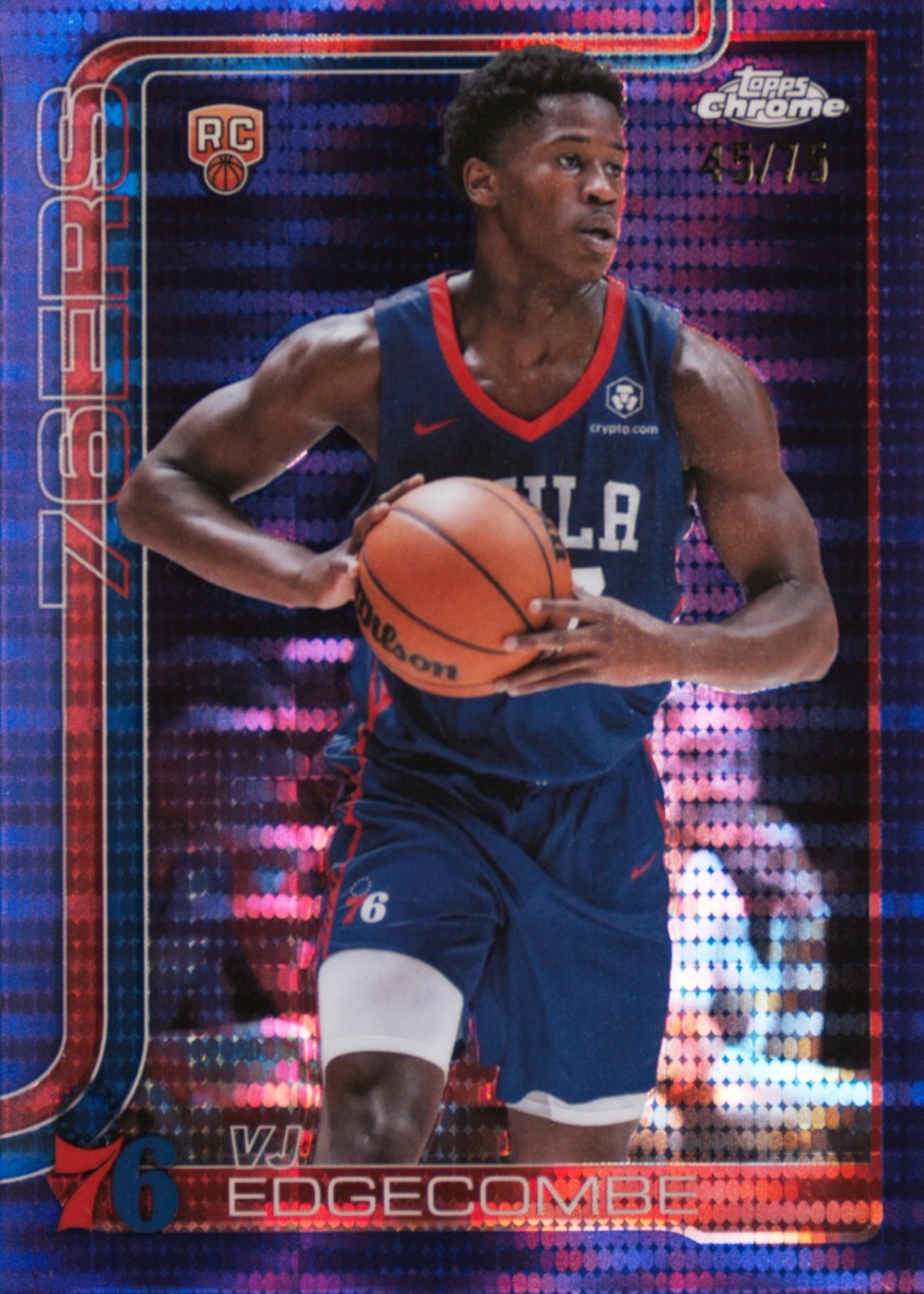 2025 Topps Chrome #253 Vj Edgecombe Purple Pulsar