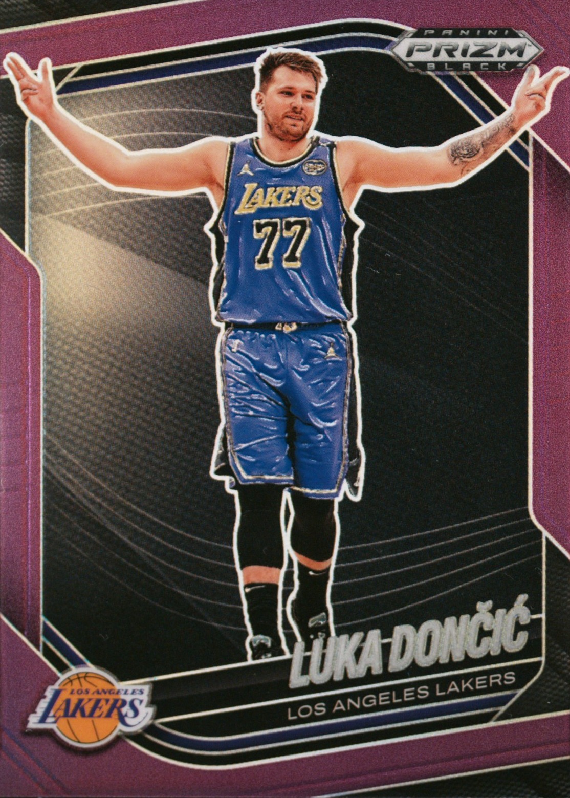 2024 Panini Prizm Black #5 Luka Doncic Purple Prizm