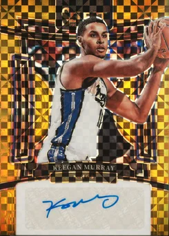 2023 Panini Select Signatures #SSMUR Keegan Murray Gold Prizm