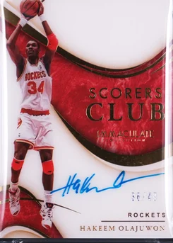 2019 Panini Immaculate Collection Scorers Club Signatures #SCHOW Hakeem Olajuwon