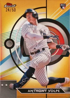 2023 Topps Finest #26 Anthony Volpe Gold