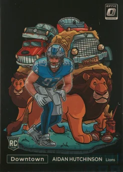 2022 Panini Donruss Optic Downtown #DTAH Aidan Hutchinson Black Pandora