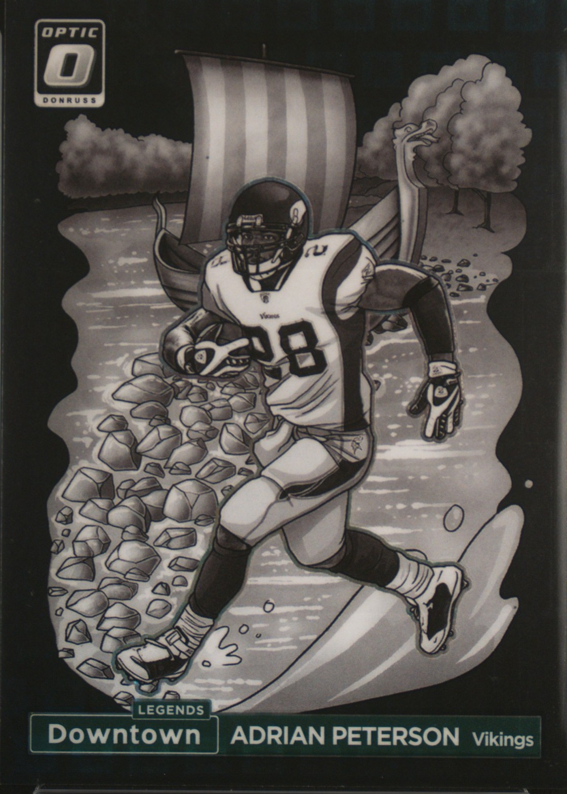 2024 Panini Donruss Optic Downtown Legends #8 Adrian Peterson Black Pandora