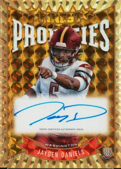 2024 Topps Finest Prodigies Autographs #PJD Jayden Daniels Gold Geometric
