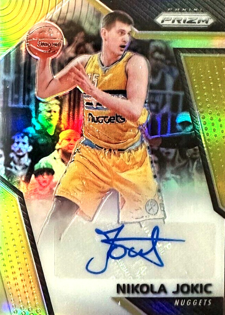 2017-18 Panini Prizm Signatures Prizms Gold #38 Nikola Jokic