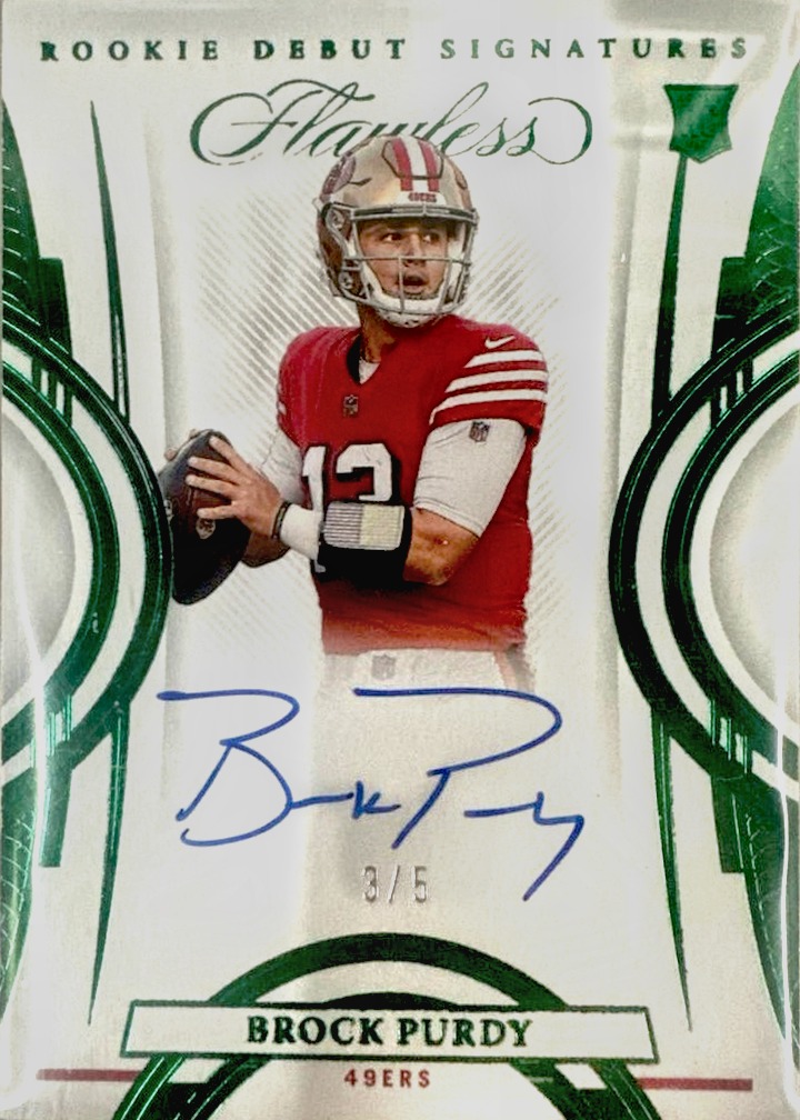 2022 Panini Flawless Rookie Debut Signatures Emerald #19 Brock Purdy