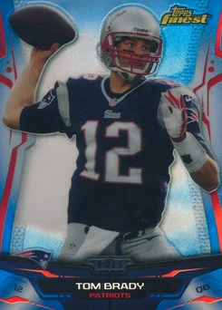 2014 Finest Blue Refractors #97 Tom Brady