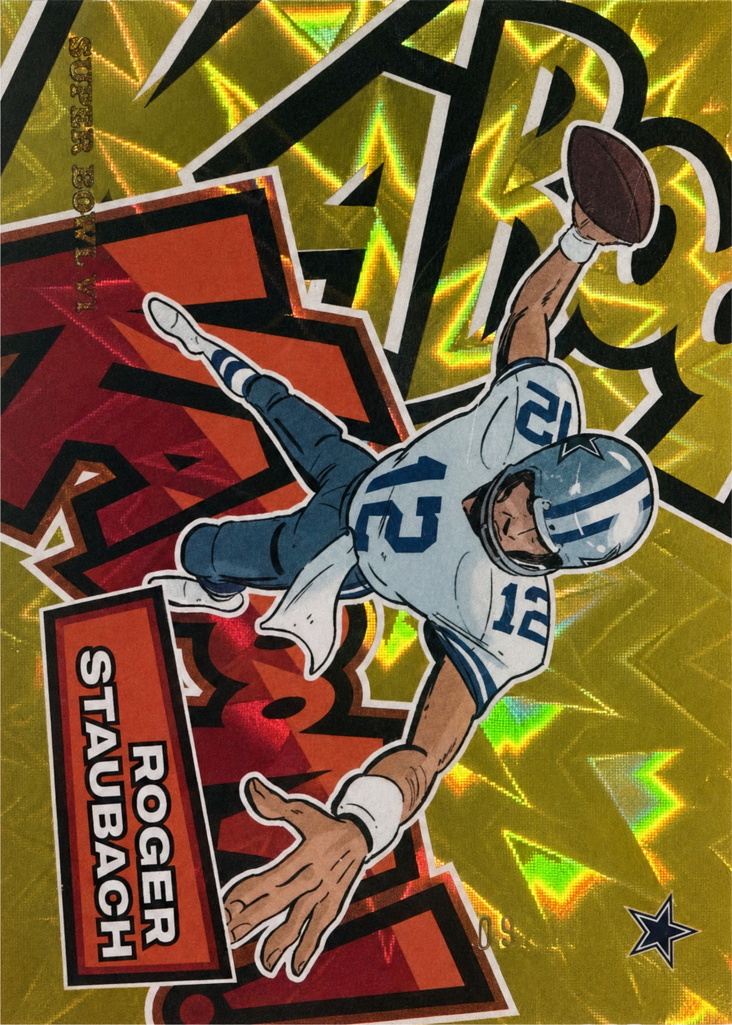 2025 Absolute Kaboom Super Bowl Horizontal Gold #8 Roger Staubach