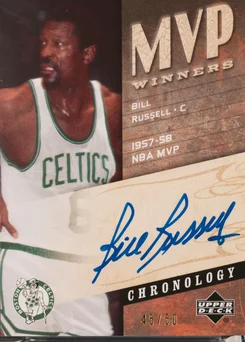 2006 Upper Deck Chronology Mvp Winners Autograph #MVPBR Bill Russell