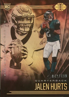 2020 Panini Illusions #11 Jalen Hurts Trophy Collection Bronze