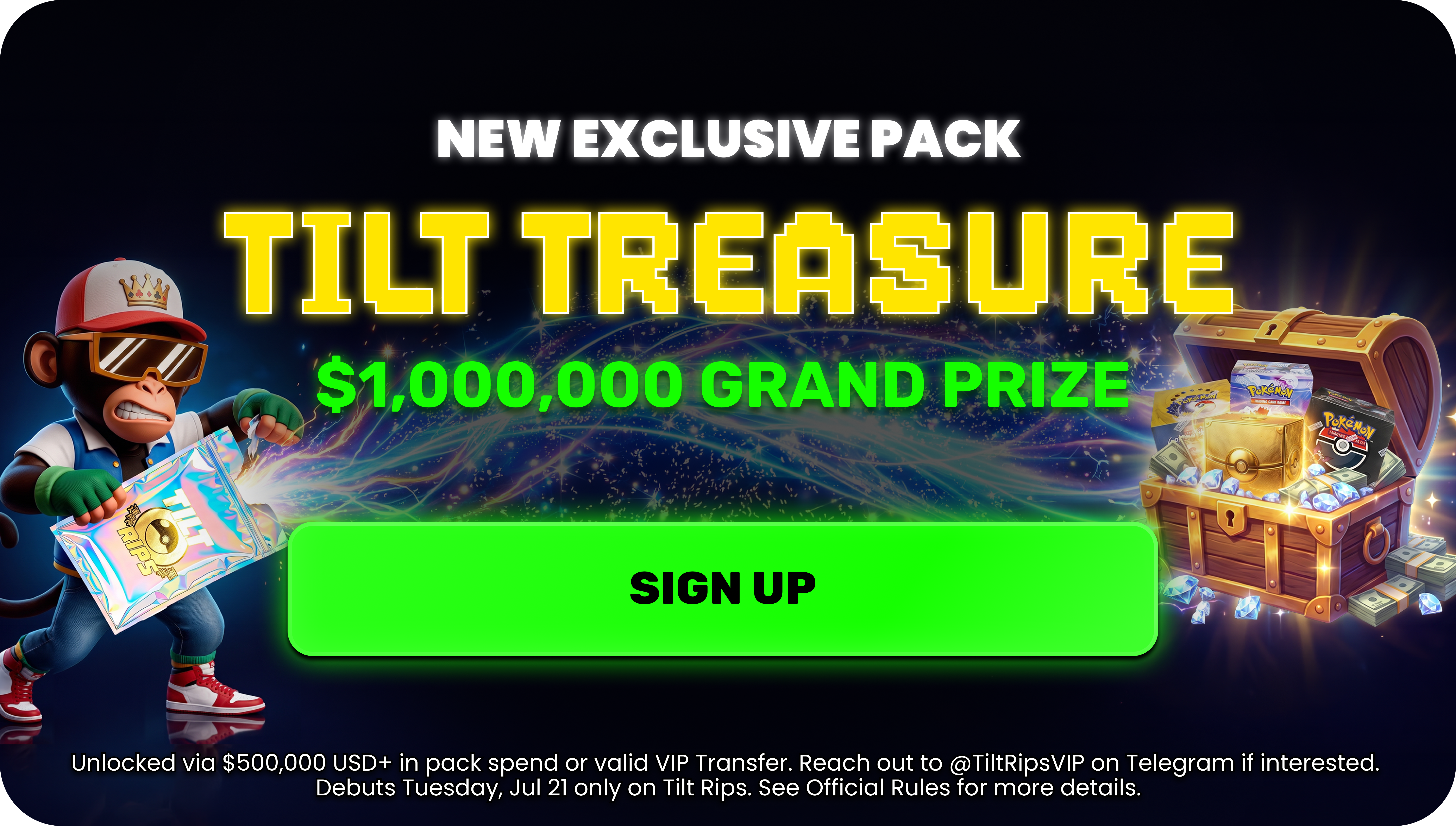 Tilt Treasure Exclusive Pack Promo