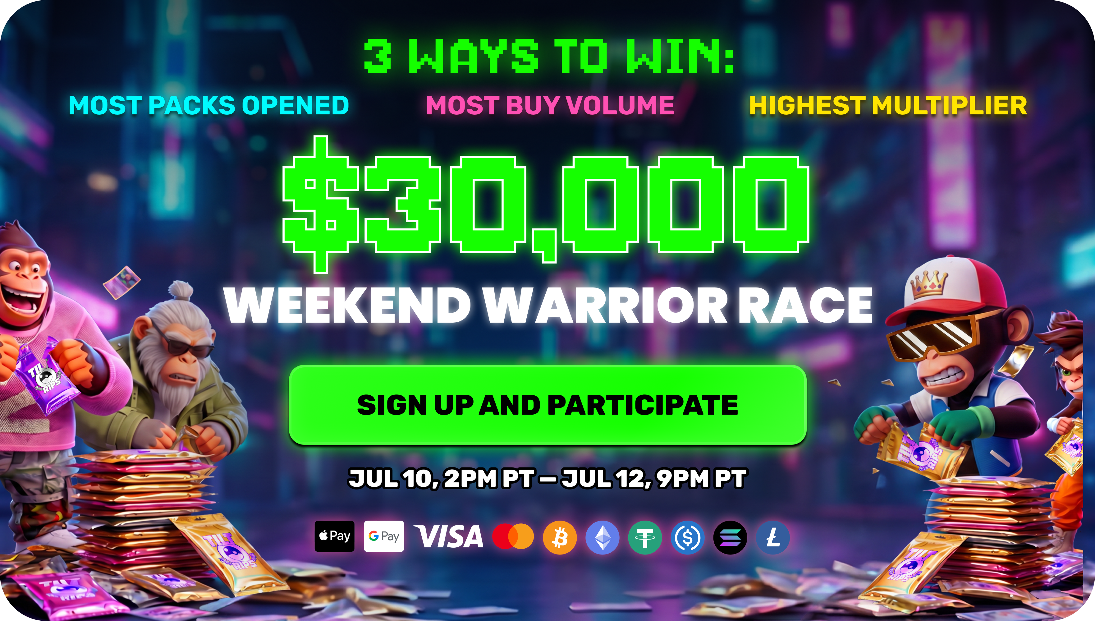 $30,000 Weekend Warrior Race with three ways to win