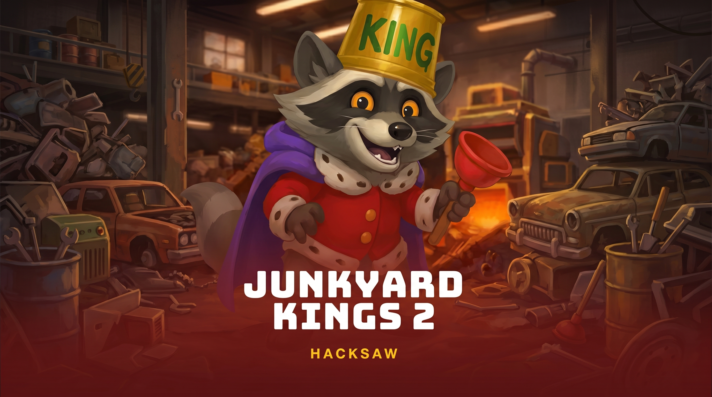 Junkyard Kings 2: Bullshark’s Raccoon King Returns on a 7×7 Cluster Throne